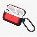 Wholesale Heavy Duty Shockproof Armor Hybrid Protective Case Cover for [Apple Airpods Pro] (Red)